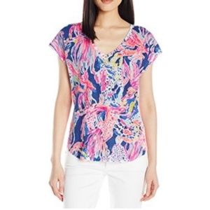 Lilly Pulitzer Rollins v-neck top